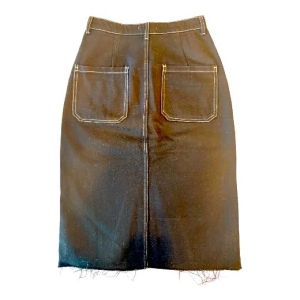 Bershka Jeans Black Denim Midi Skirt